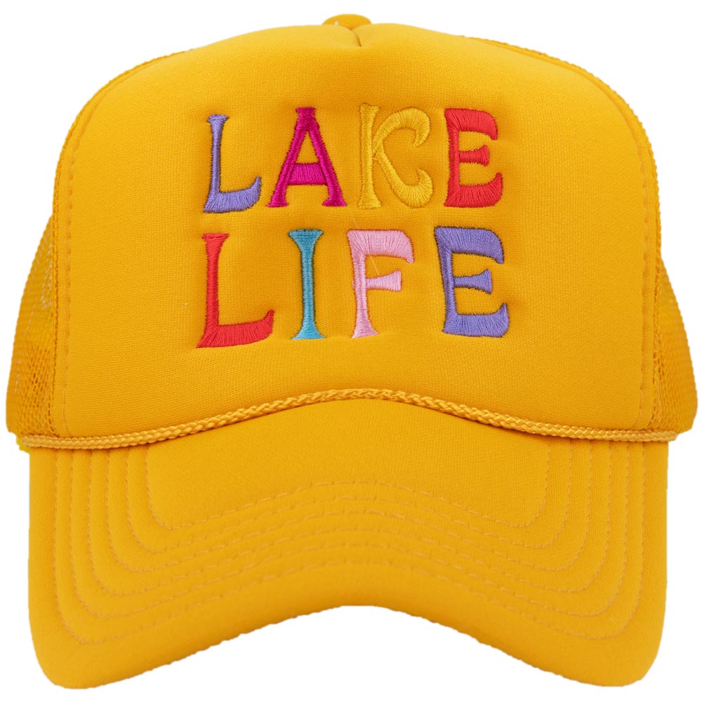 Lake Life Foam Trucker Hat (Orange)