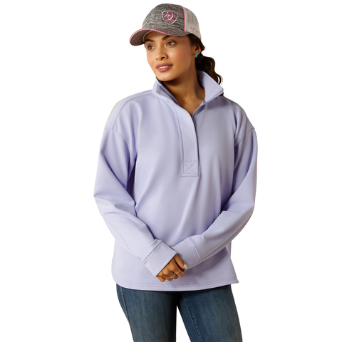 Ariat Breeze Logo 1/2 Zip Sweatshirt Lavender