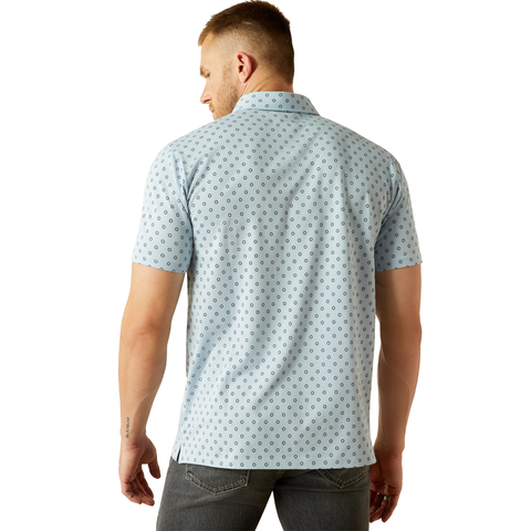 Ariat Mens Retro SS Polo Cashmere Blue