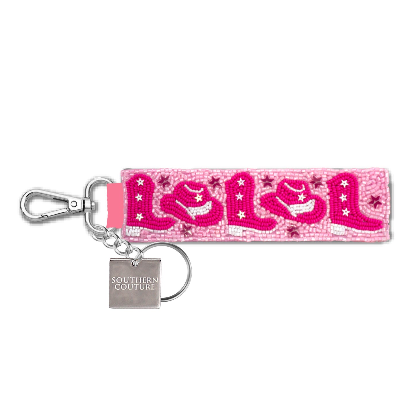 SC Beaded Keychain - Cowboy Hats and Boots
