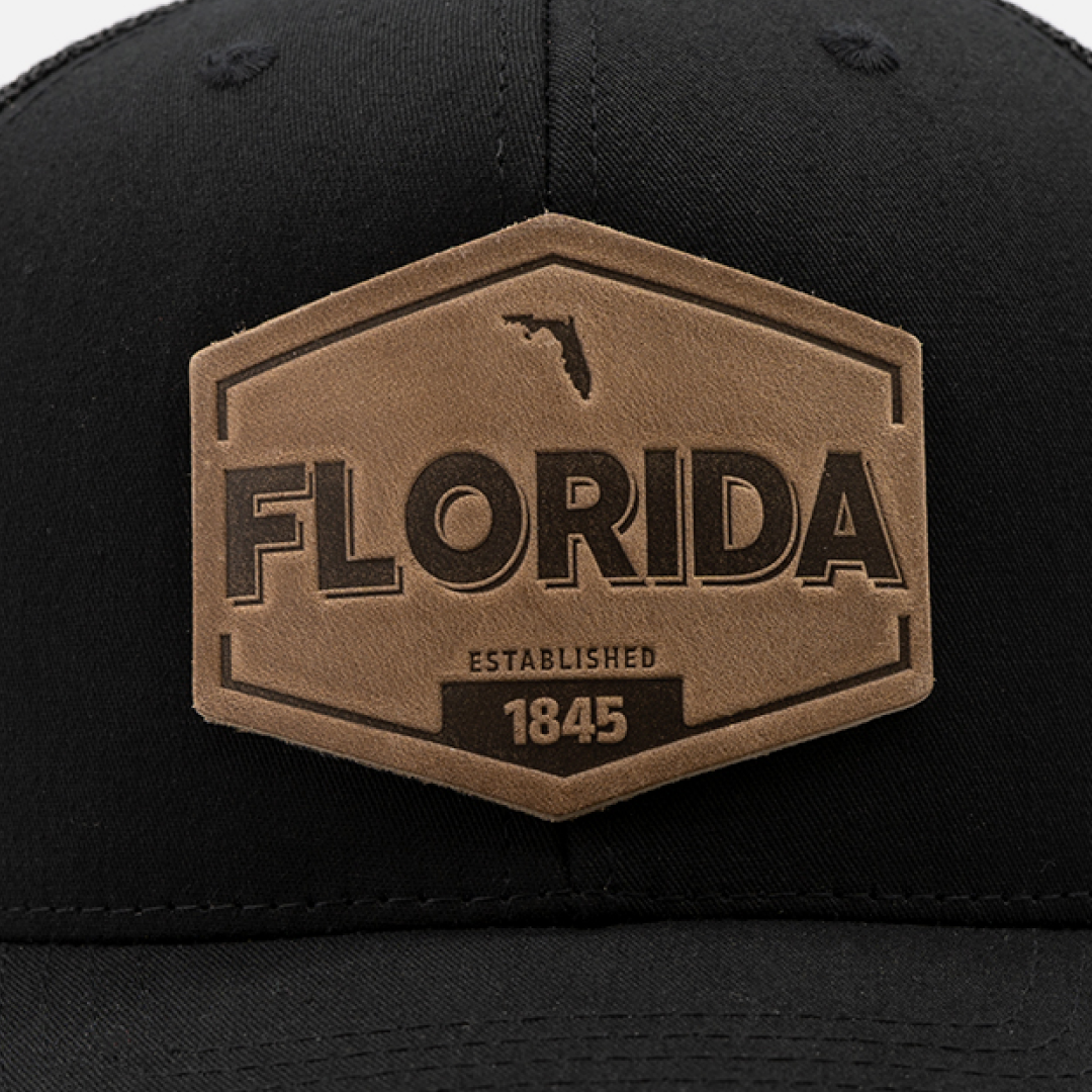 Range Leather Co. - Florida Established Hat | Leather Patch Trucker Hat