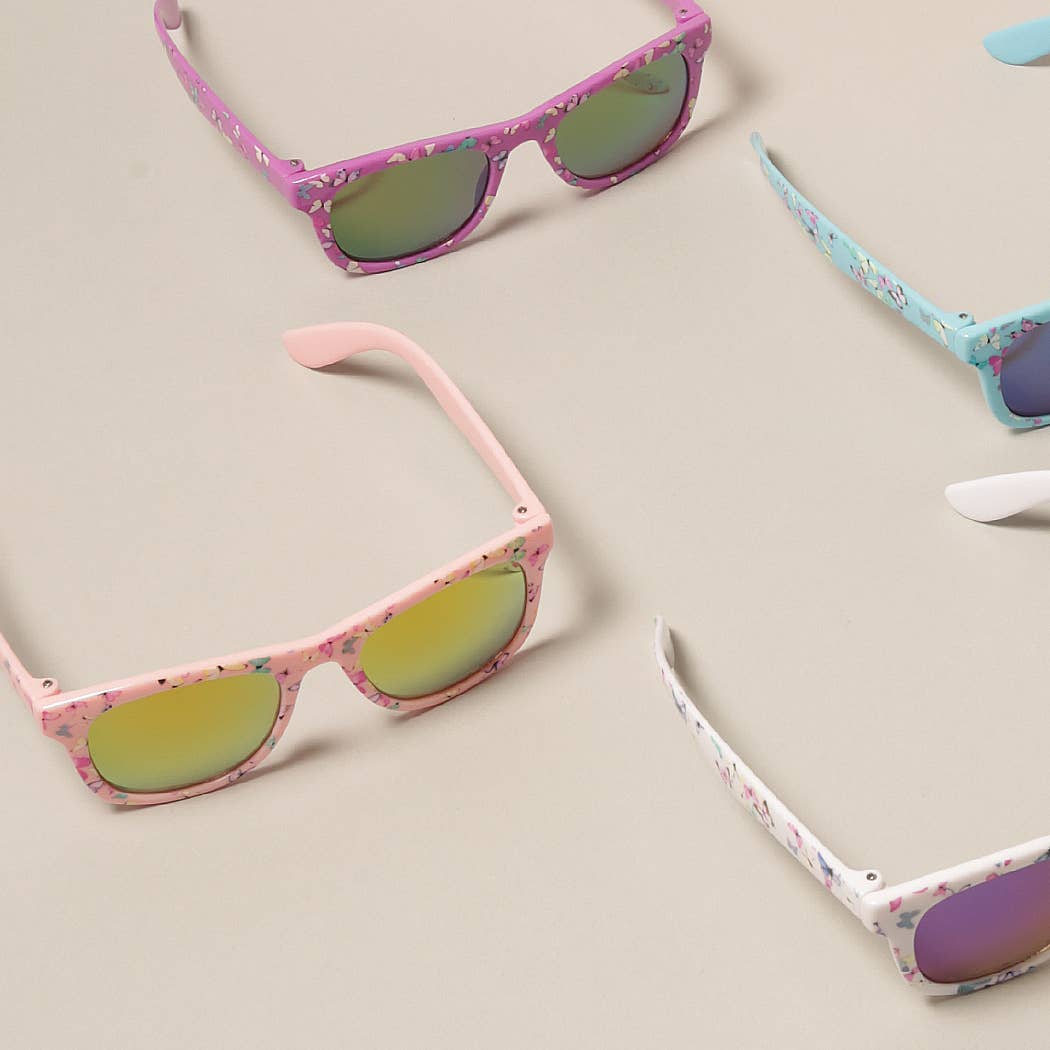 Fashion City - Kids Colorful Butterfly Pattern Sunglasses