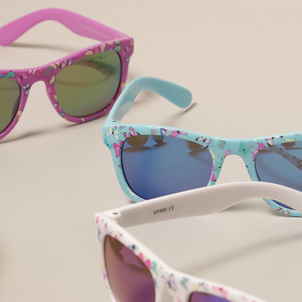 Fashion City - Kids Colorful Butterfly Pattern Sunglasses