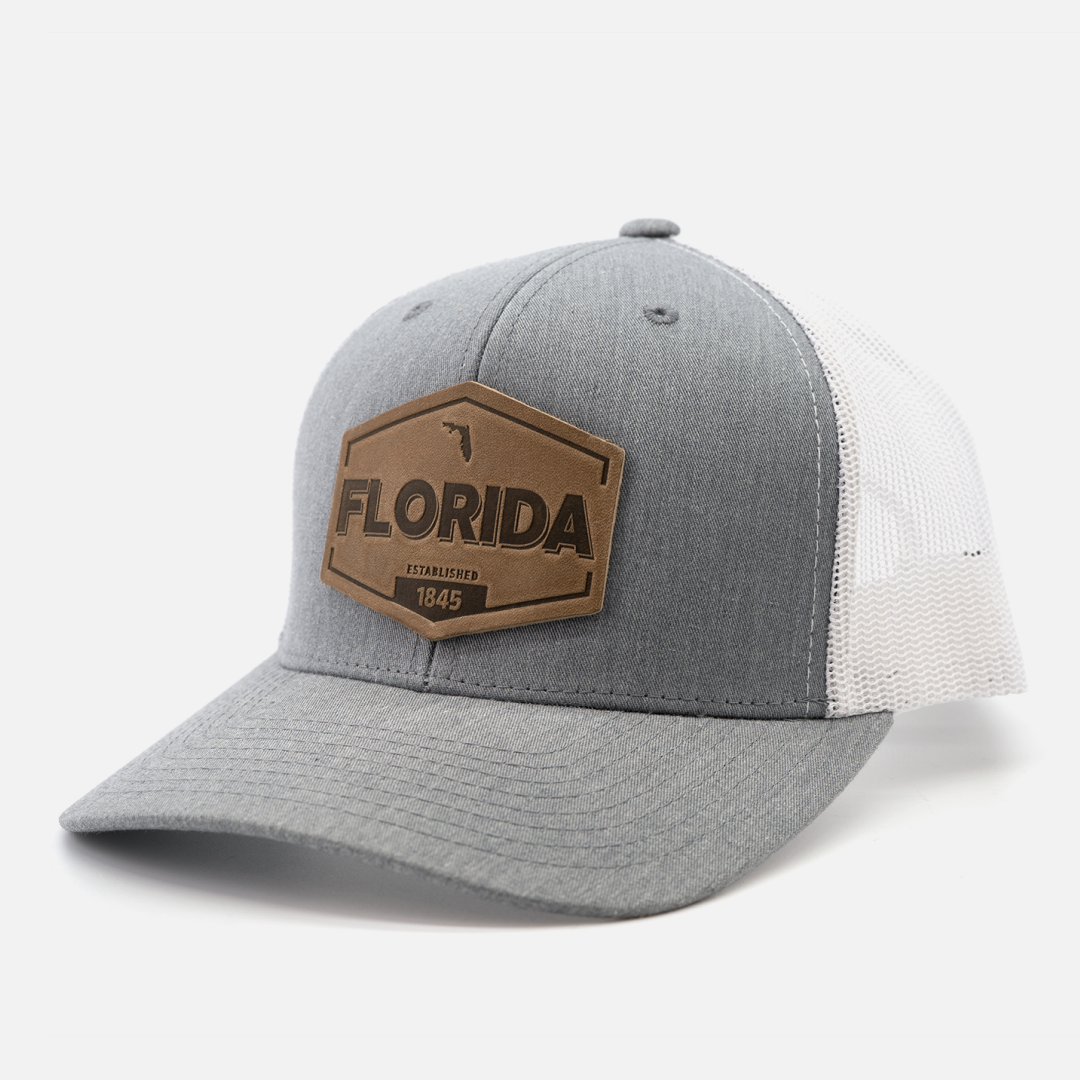Range Leather Co. - Florida Established Hat | Leather Patch Trucker Hat
