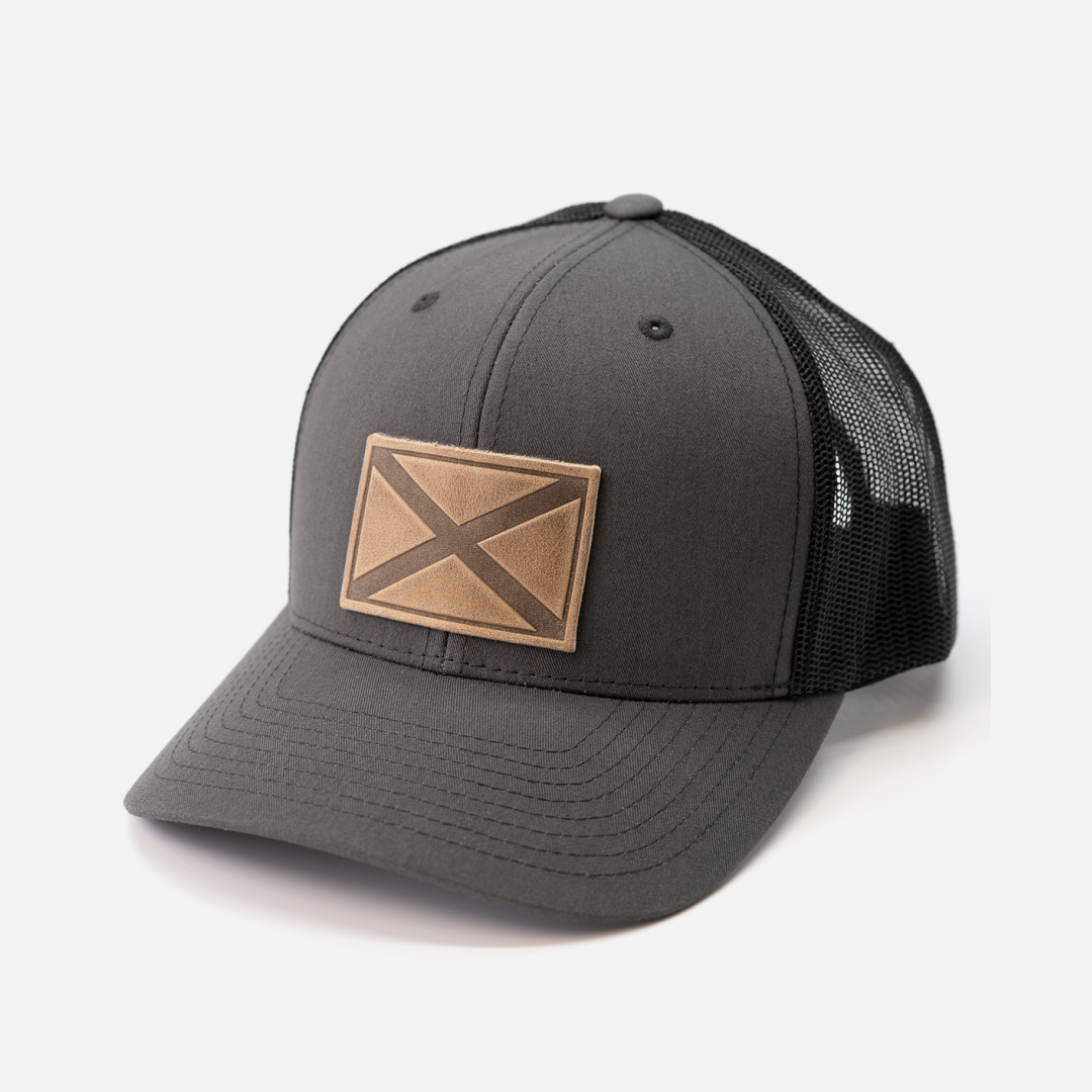 Range Leather Co. - Alabama Flag Hat | Leather Patch Trucker Hat