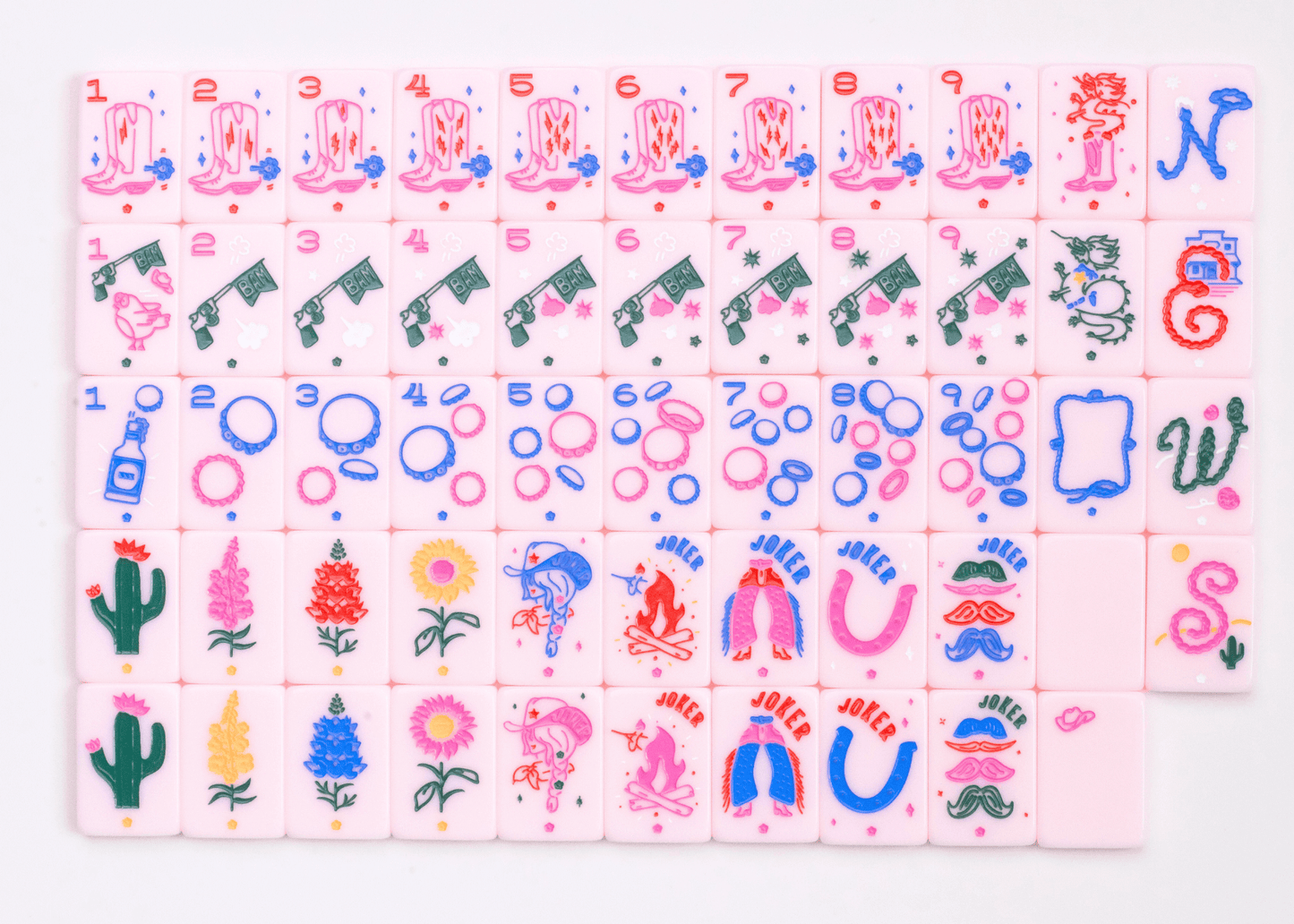 Miss Mahjong - Mini Miss Cowgirl: Travel Mahjong Set
