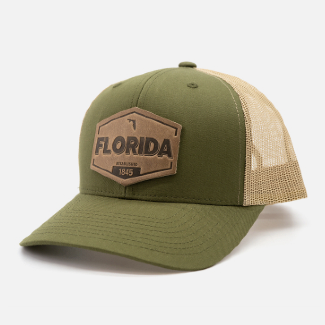 Range Leather Co. - Florida Established Hat | Leather Patch Trucker Hat