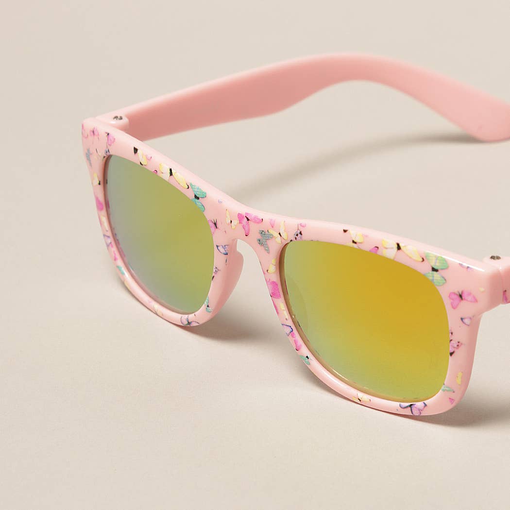 Fashion City - Kids Colorful Butterfly Pattern Sunglasses