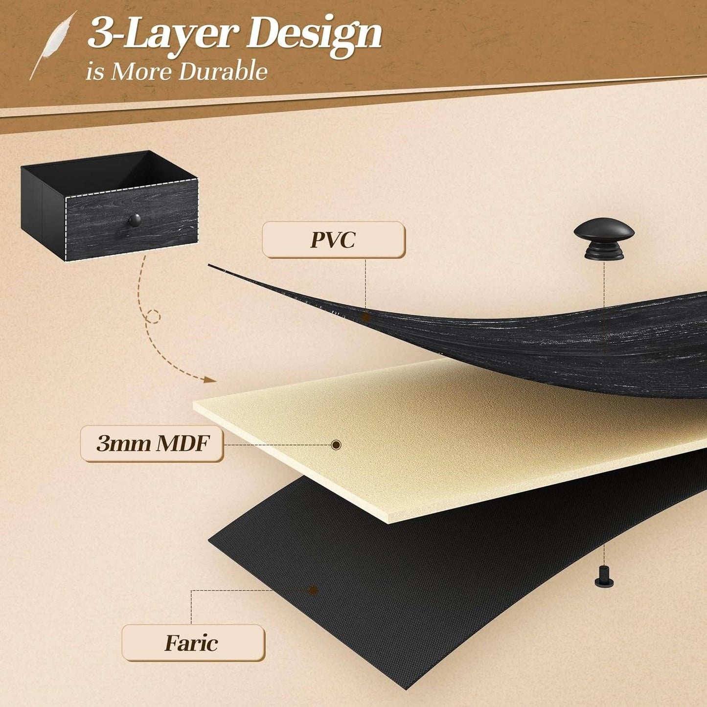 ShipItFurniture - 51.2" W Black Dresser with 13 Drawers and LED Lights, Black Dresser for Bedroom with Fabric Drawer, Long Dressers & Chests of Drawers, Dresser for Bedroom with Shelves for Closet