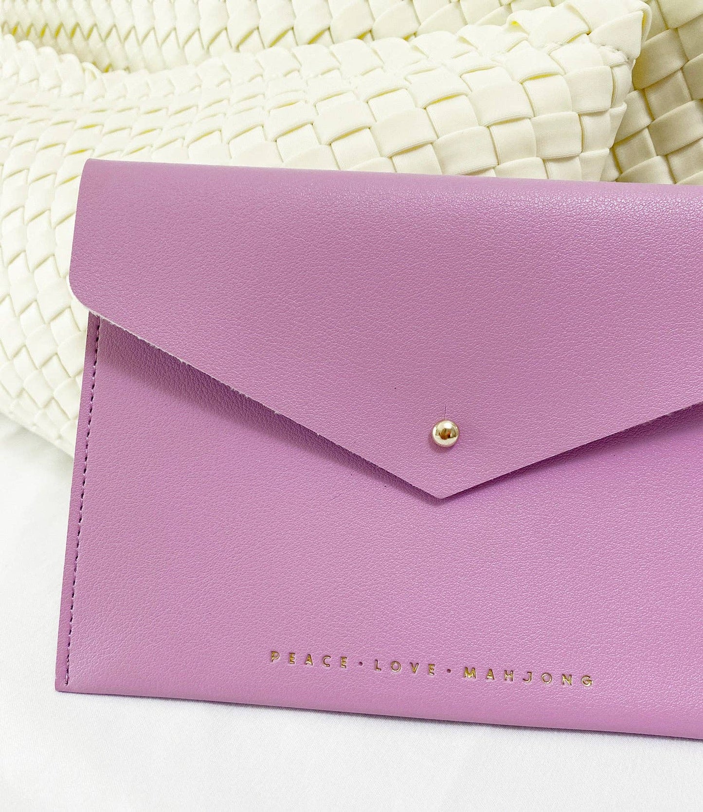 Peace Love Mahjong - Card Clutch