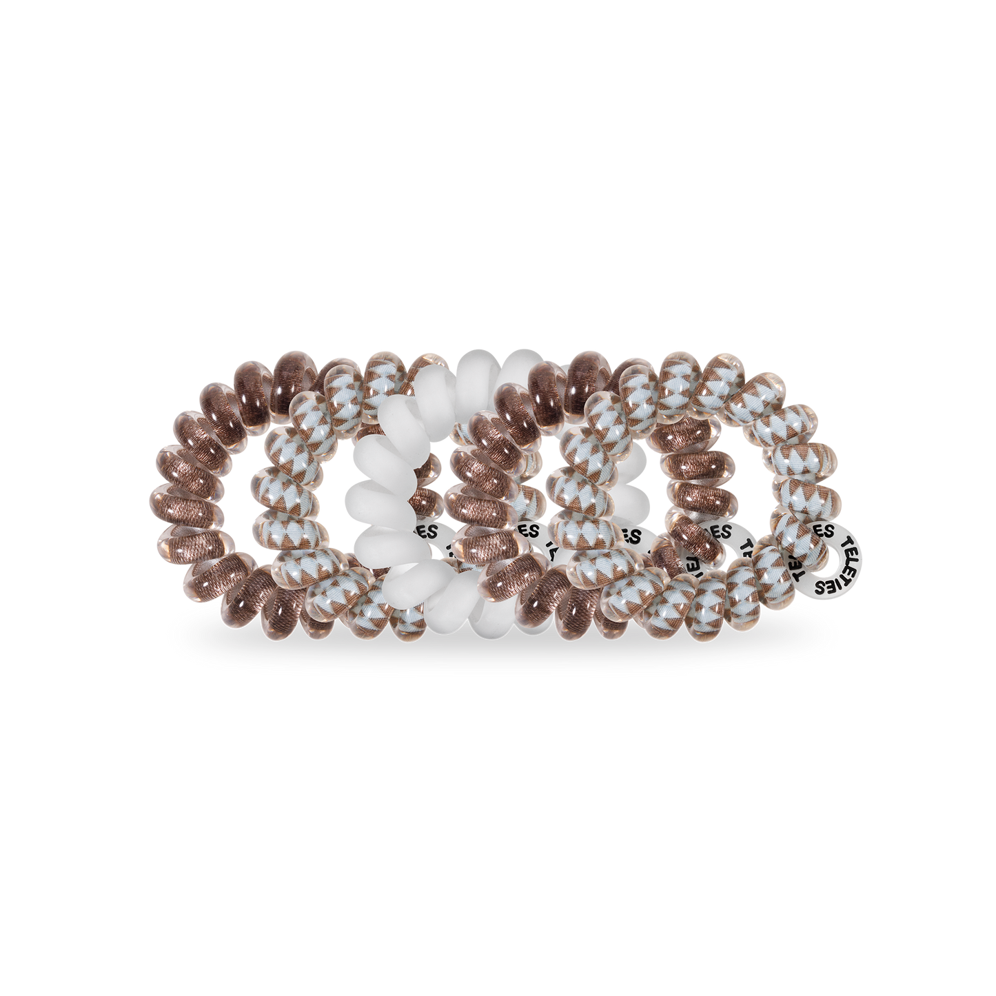 TELETIES - Spiral Hair Coils | Tiny | Truly Taupe Hair Ties