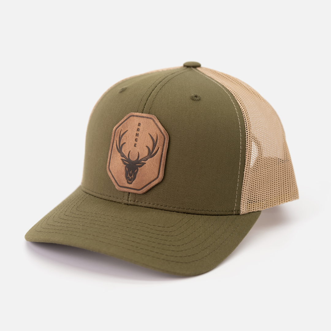 Range Leather Co. - Range Skull Hat | Leather Patch Trucker Hat