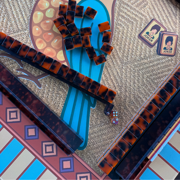 Mahjong Studios - Tortoise Shell Mahjong Rack & Pusher Set – Mahjong Accessory