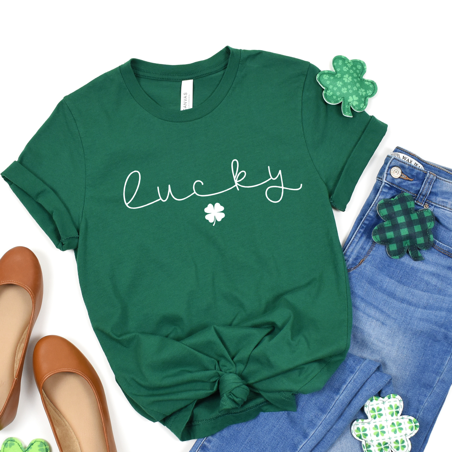 Lucky Clover Graphic St. Patrick's Day Green Graphic Tee