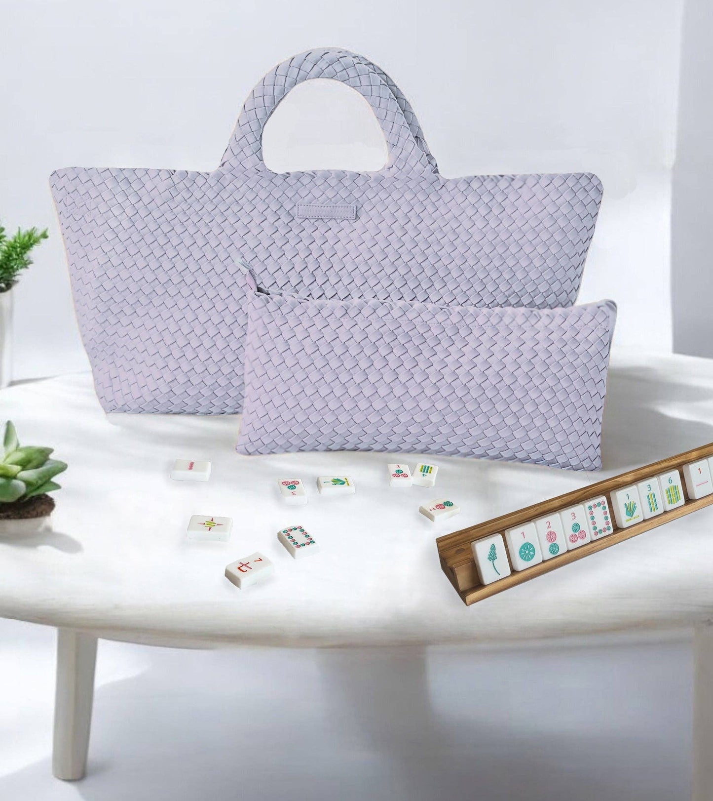 Peace Love Mahjong - Woven Mahjong Carryall - 6 Colors