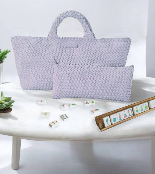 Peace Love Mahjong - Woven Mahjong Carryall - 6 Colors