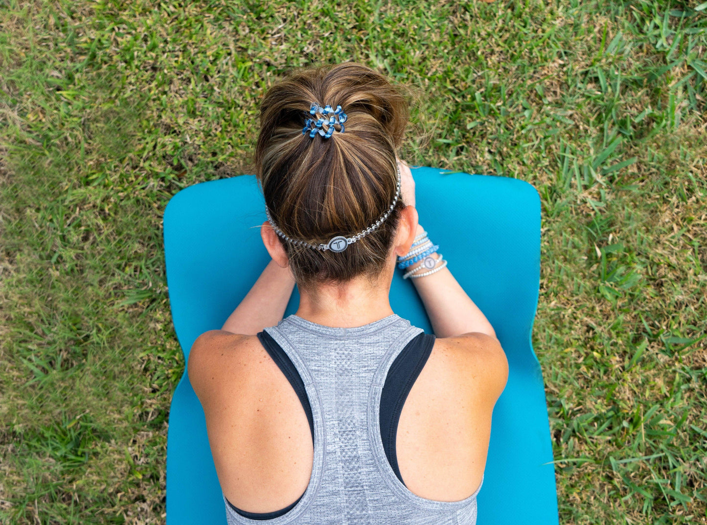 TELETIES - Spiral Hair Coil Headband | Crystal Clear