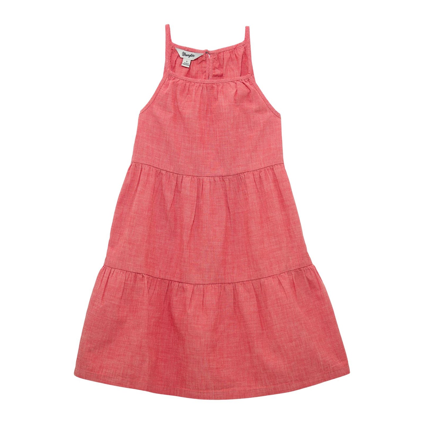 Wrangler Western Girl's Sleeveless Tiered Red Dress