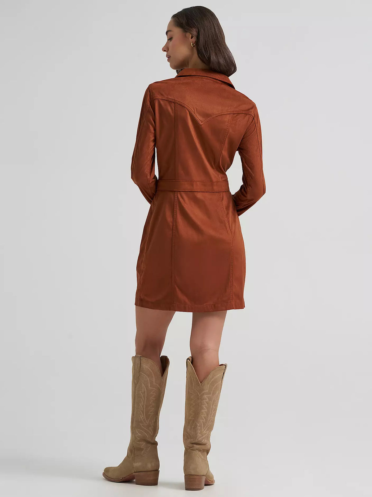 Women's Wrangler Sueded Western Snap Shirt Dress