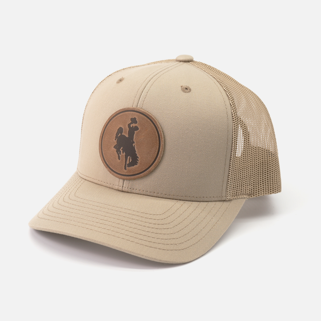 Range Leather Co. - Steamboat Hat - University of Wyoming Leather Patch Hat