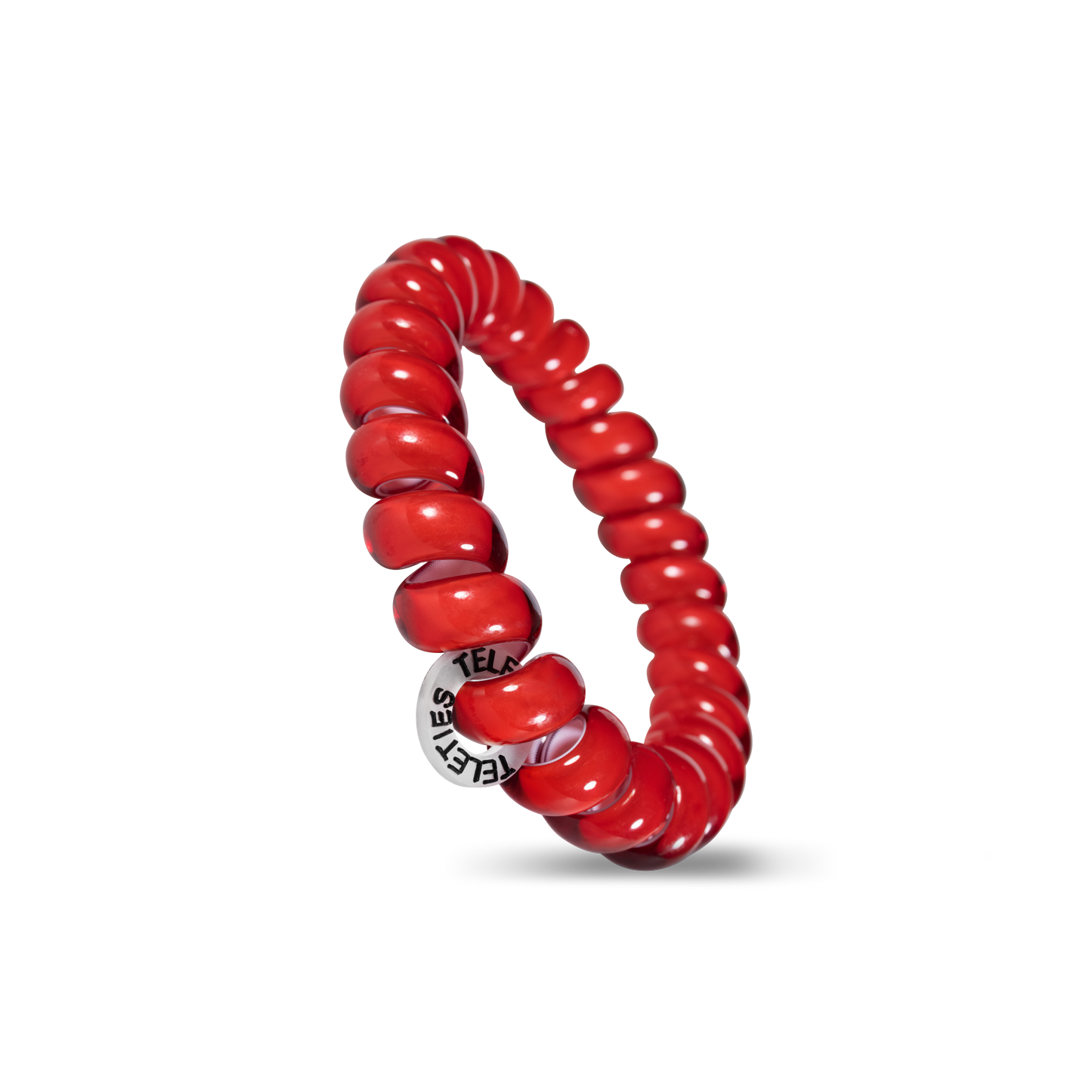 TELETIES - Spiral Hair Coils | Large | Scarlet Red Hair Ties