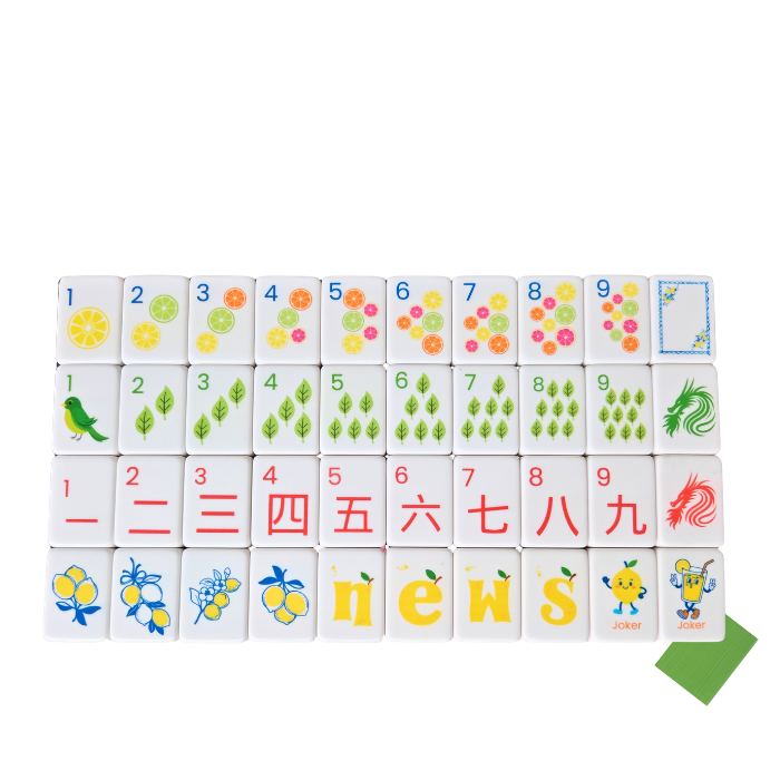Mahjong Studios - Mahjong Studios – American Mahjong Tiles - Lemon Lime Green Back