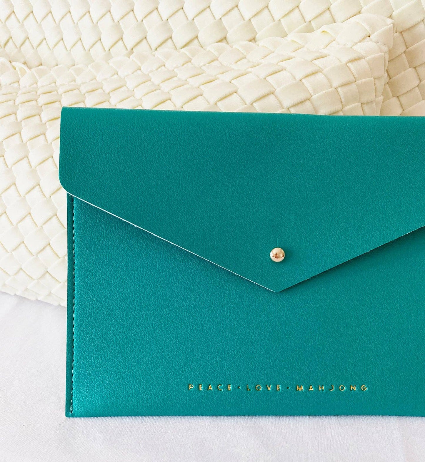 Peace Love Mahjong - Card Clutch