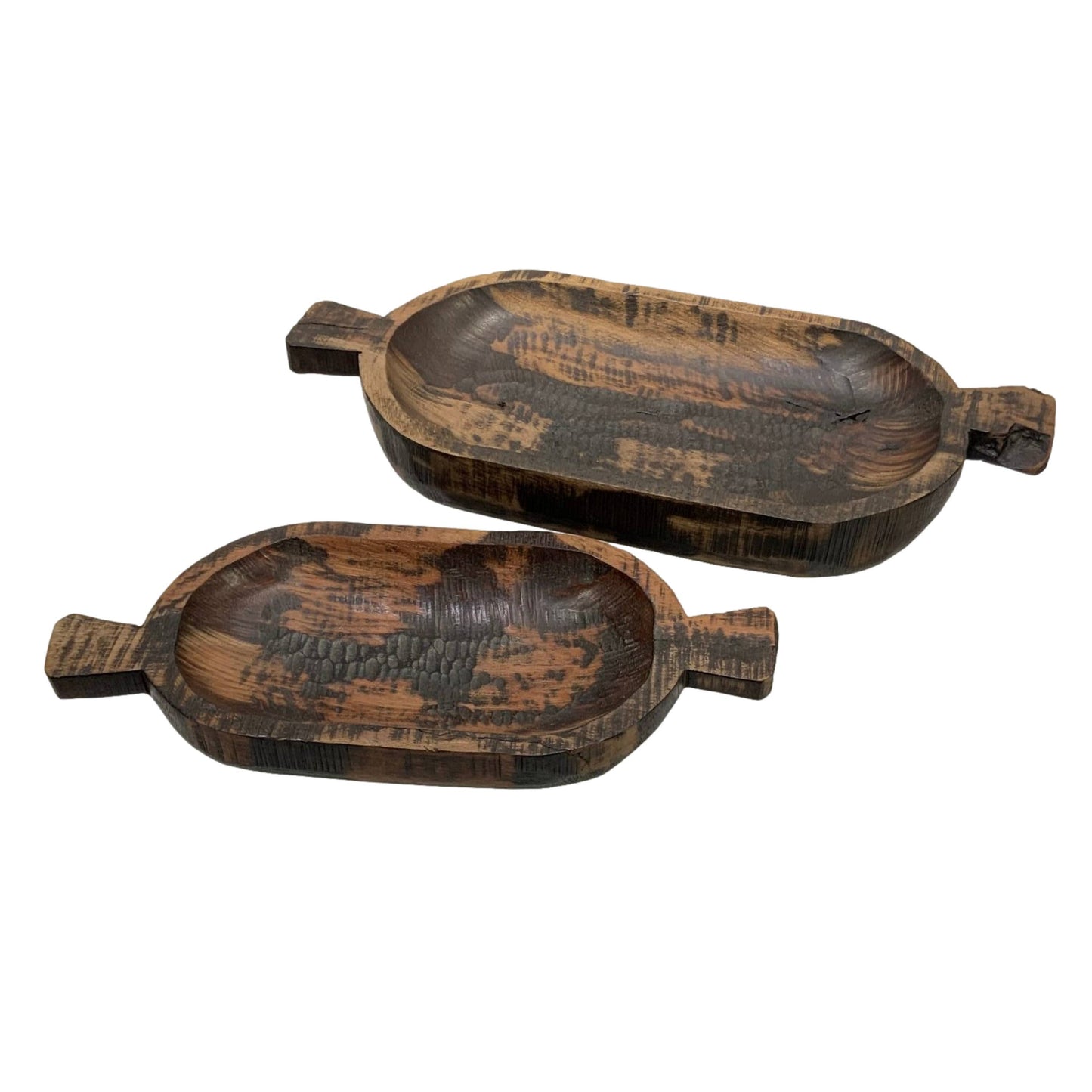 Wilco Home - Set of 2  Reclaimed Eucalyptus Wood Tobago Bowls