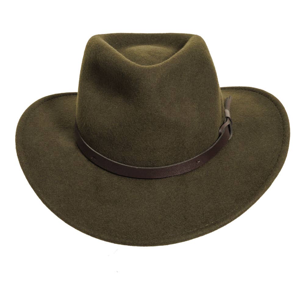 American Hat Makers - Crushable Wool Felt Outback Hat - Style Pathfinder