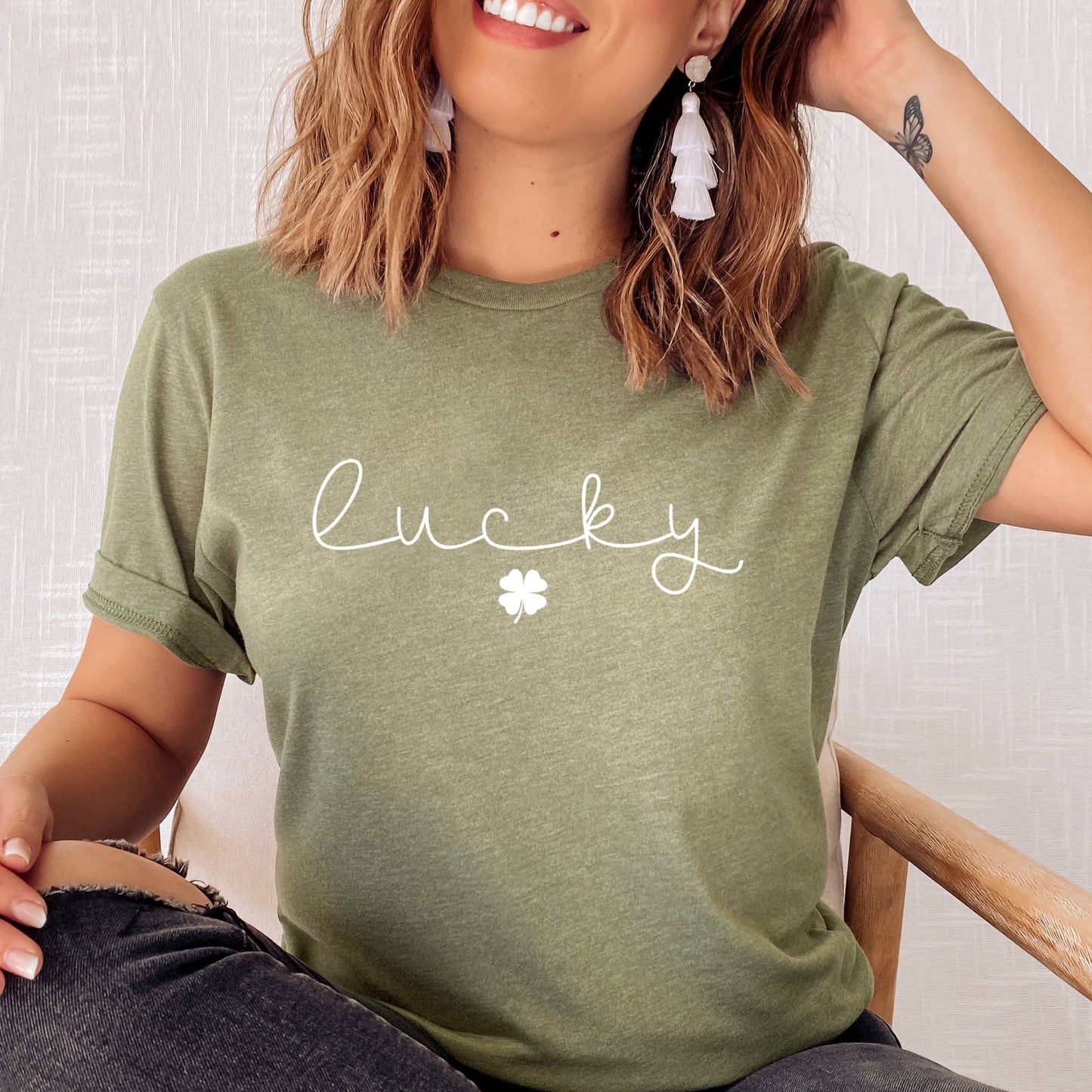 Lucky Clover Graphic St. Patrick's Day Green Graphic Tee
