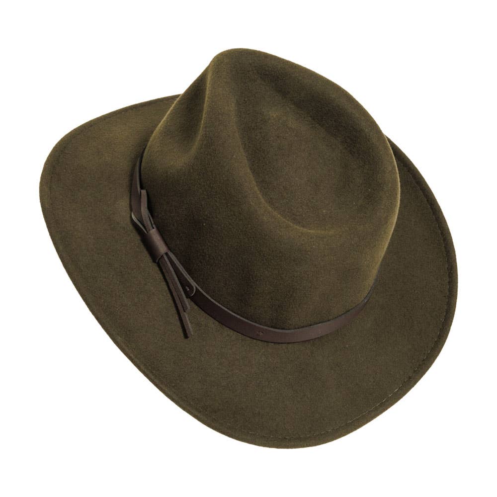American Hat Makers - Crushable Wool Felt Outback Hat - Style Pathfinder