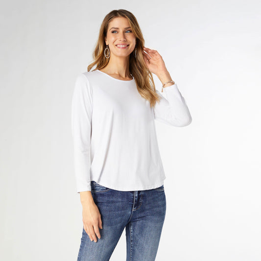 Erin Long Sleeve Tee - White L/XL