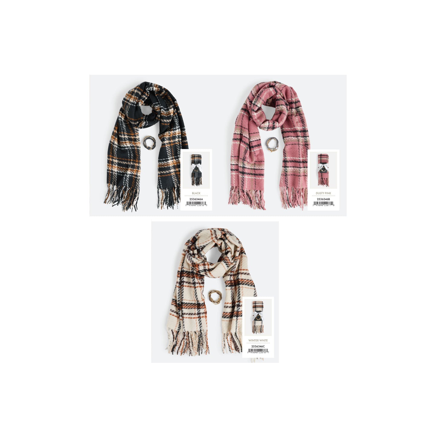 CoCo Carmen Woven Scarf + Bracelet Set