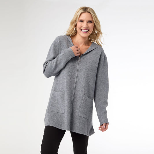 XXL - Heavenly-Luxe Zip Front Hooded Cardigan...