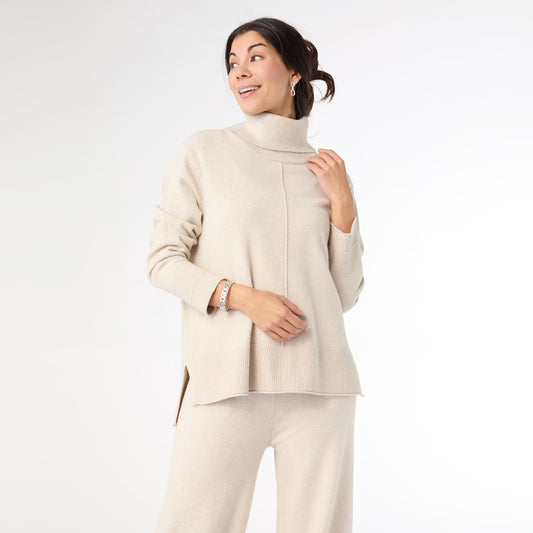 L/XL - Heavenly-Luxe Cowl Neck with Rib Trim...