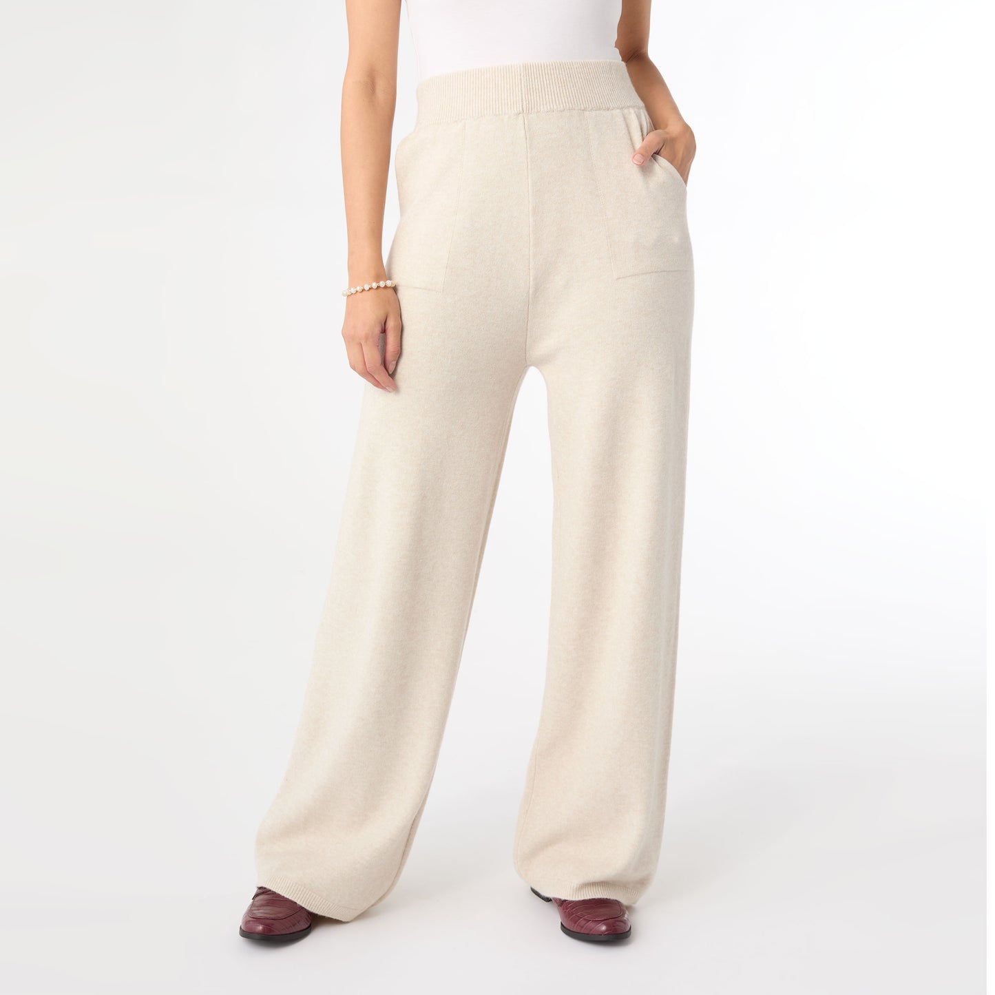 Heavenly-Luxe Wide Leg Bottoms - Oatmeal XXL