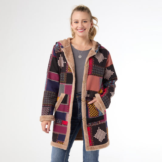 L/XL - Adeline Shacket with Faux Fur Trim...