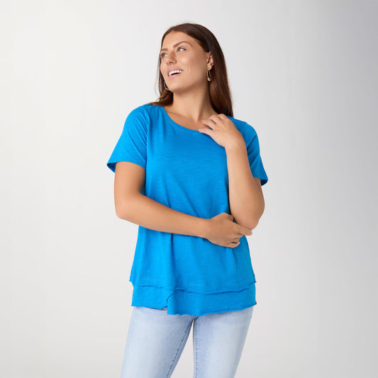 L/XL - Milla Short Sleeve Tier Bottom Top...