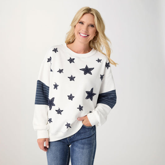 L/XL - Athena Long Sleeve Star Patch...