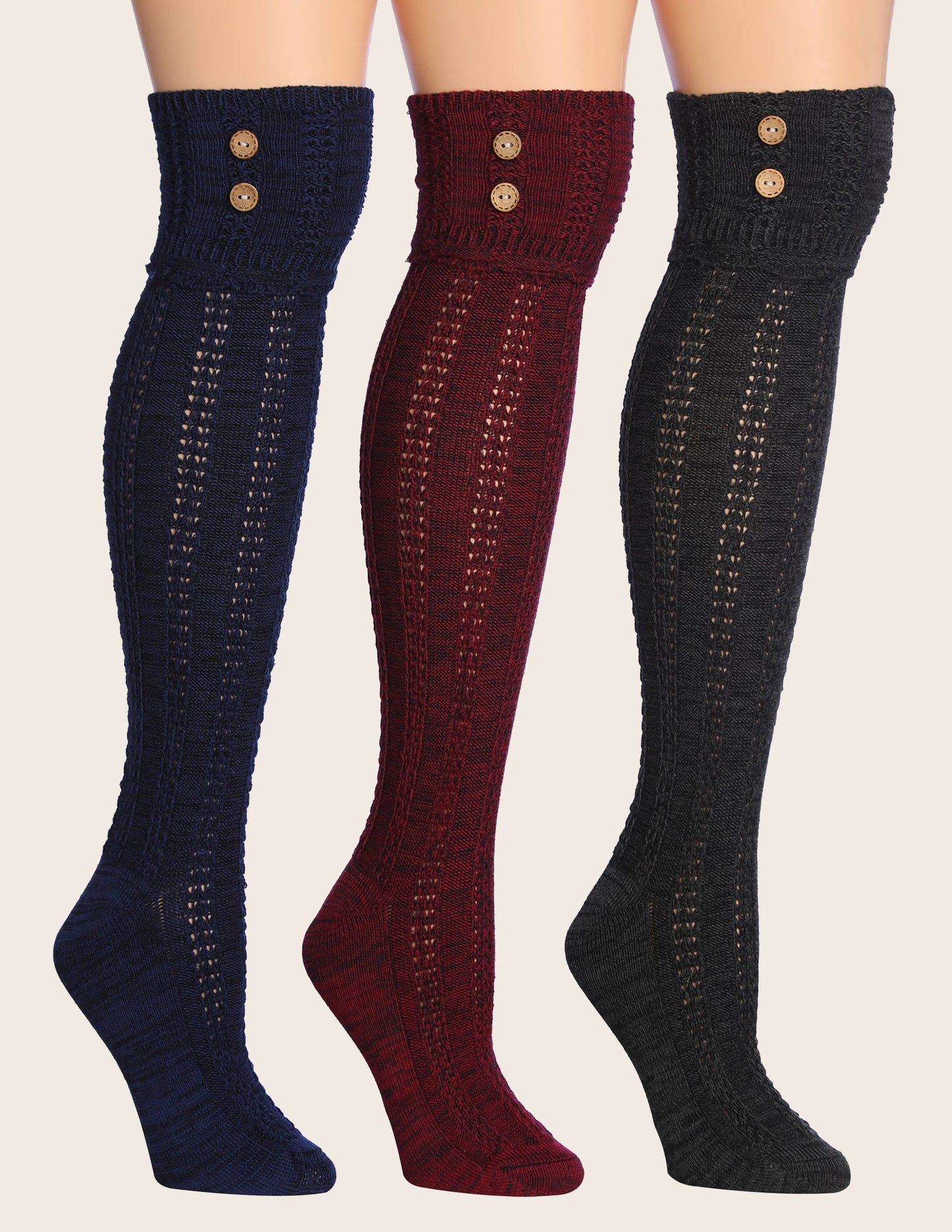 Tipi Toe Women Winter Warm Knee High Boot Socks