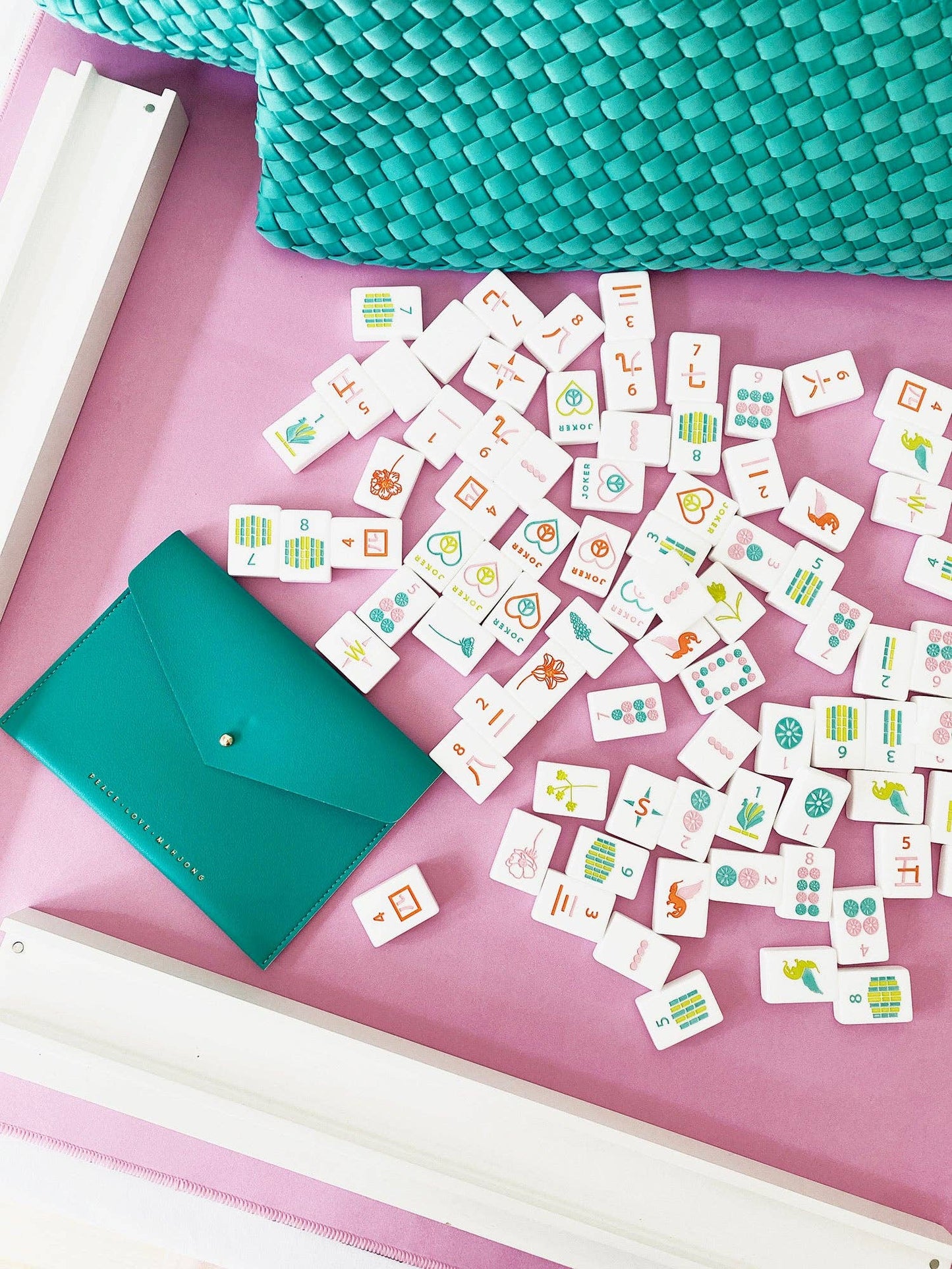 Peace Love Mahjong - Card Clutch