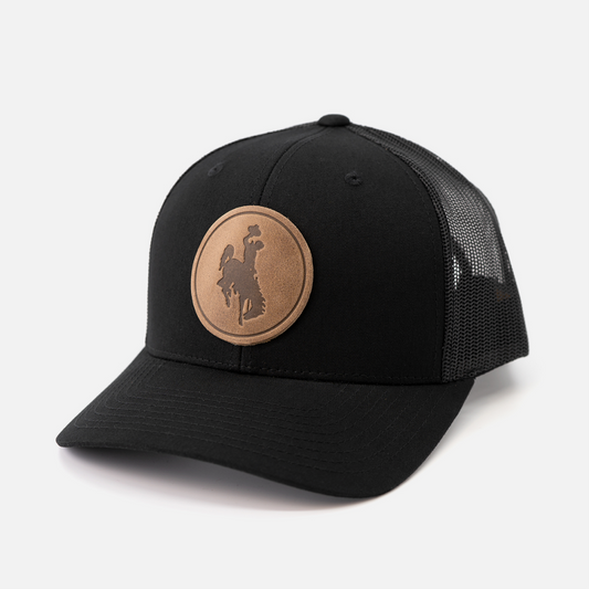 Range Leather Co. - Steamboat Hat - University of Wyoming Leather Patch Hat