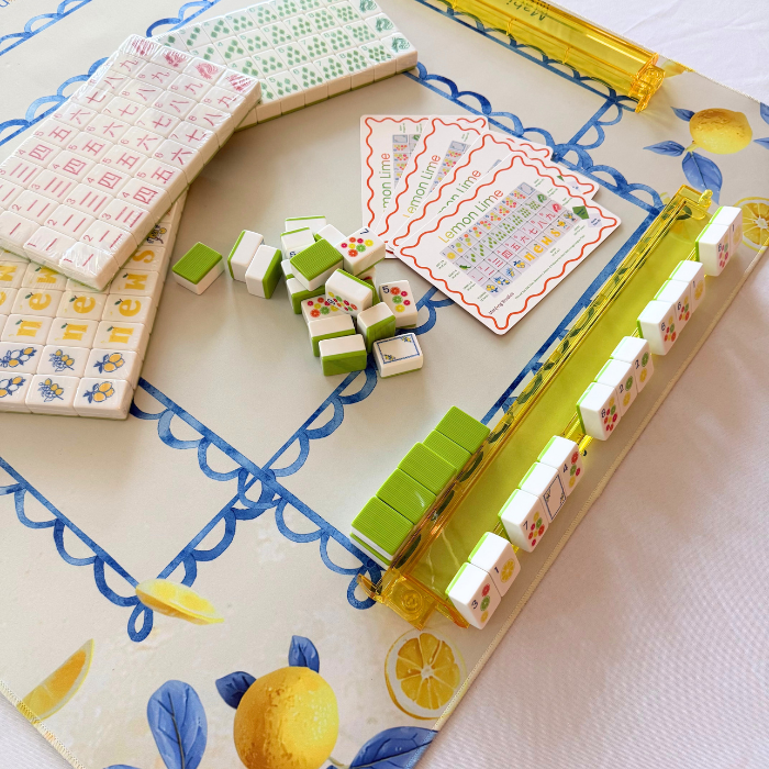 Mahjong Studios - Mahjong Studios – American Mahjong Tiles - Lemon Lime Green Back