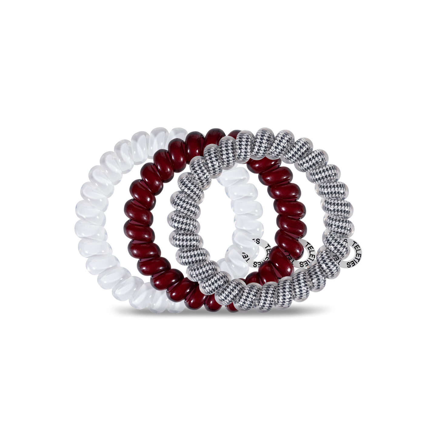 TELETIES - Spiral Hair Coils | Large | Univ. of Alabama Hair Ties