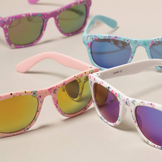 Fashion City - Kids Colorful Butterfly Pattern Sunglasses
