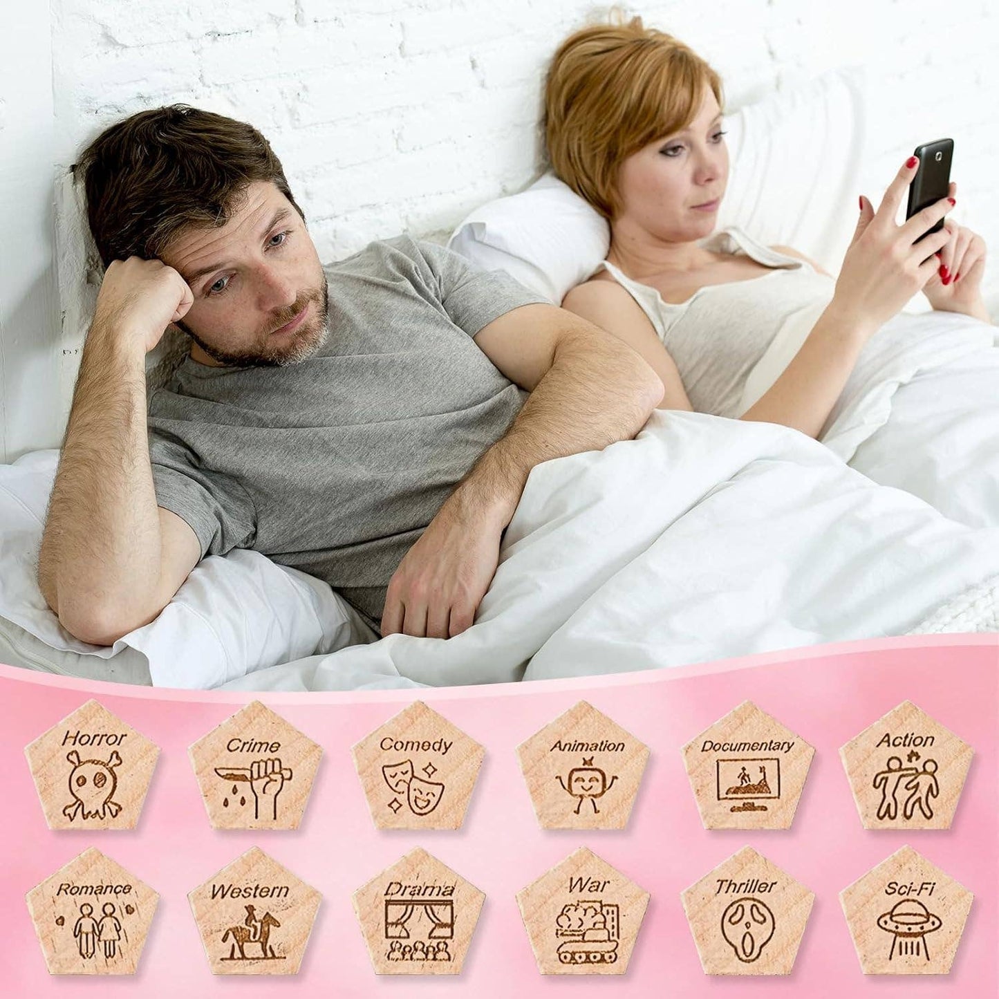 Cykapu - 3pc Dice Set for Couples, Food Dice Game Gifts for Her Him