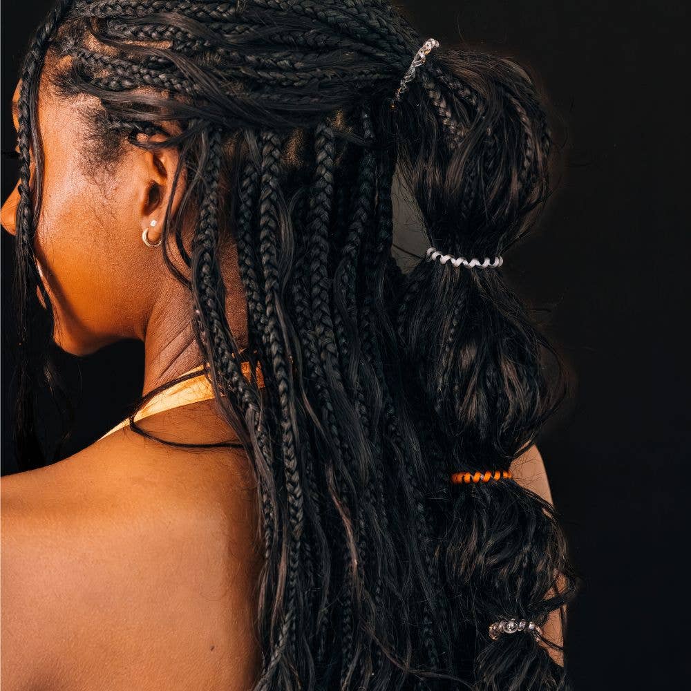TELETIES - Spiral Hair Coils | Tiny | Spooky Sparkles Hair Ties