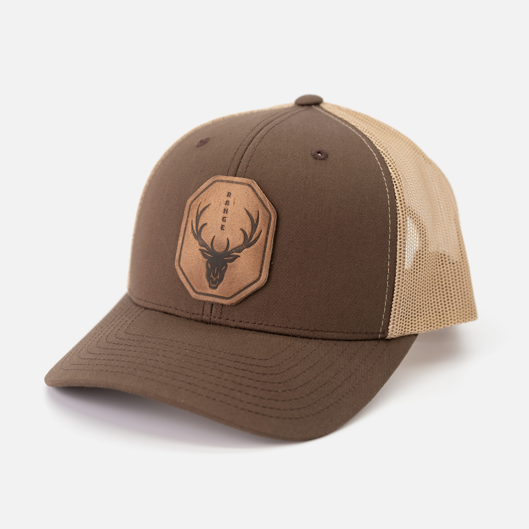 Range Leather Co. - Range Skull Hat | Leather Patch Trucker Hat
