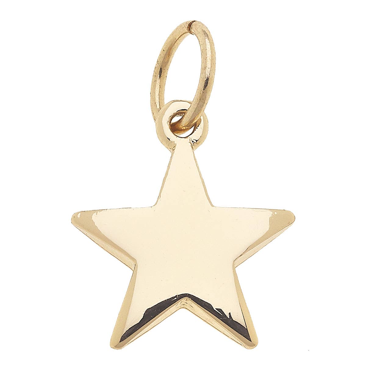 Canvas Style - Puffy Star Charm in Shiny Gold