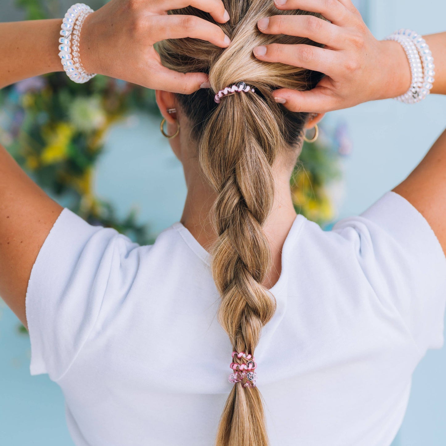 TELETIES - Spiral Hair Coils | Tiny | Pretty in Pink Hair Ties